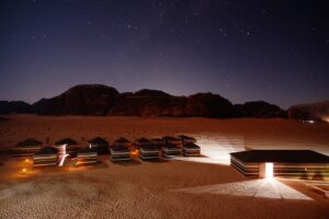 see wadi rum camp at night starry night sky