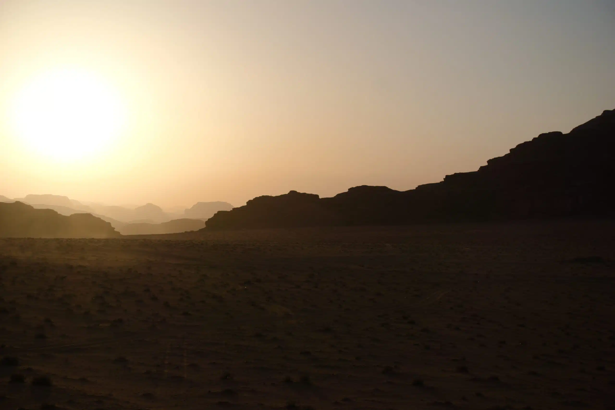 sunset location wadi rum