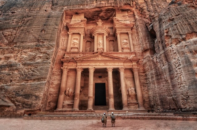 Two guards standing outside Petra